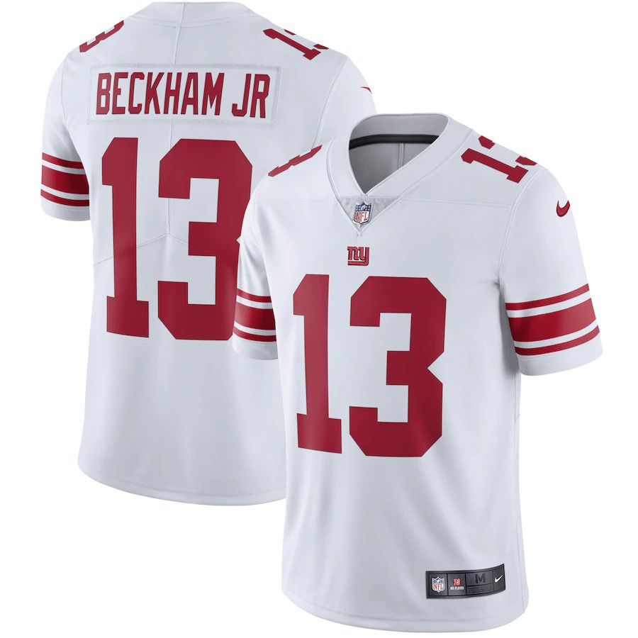 Men New York Giants 13 Beckham JR Nike White Vapor Limited NFL Jersey